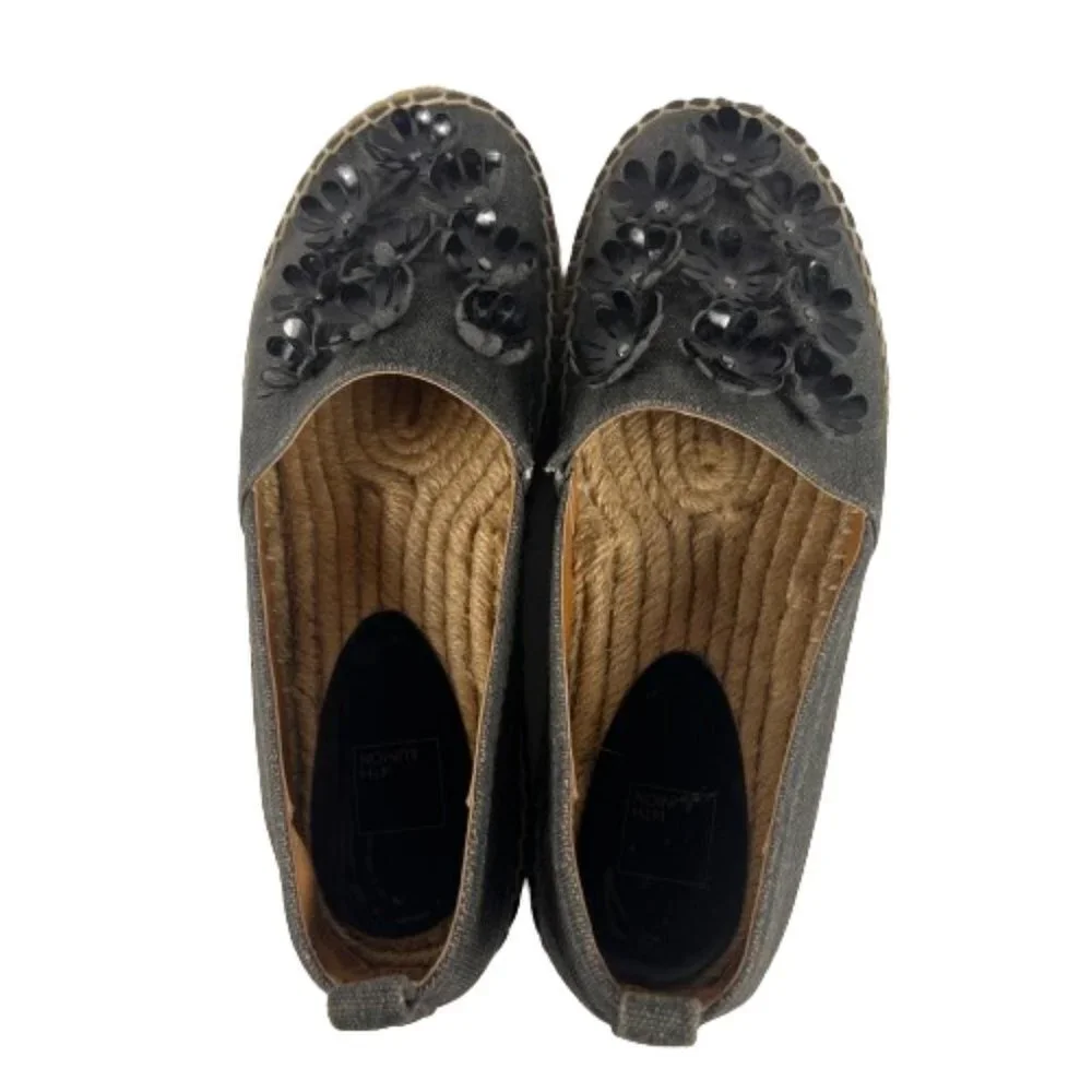 14th &‎ Union Womens Shoes Espadrille Flat Loafers 3D Flowers Bohemian Size 7.5